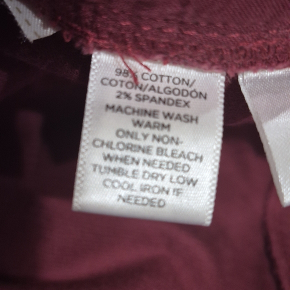 LOFT Deep Red Corduroy Trousers - Picture 9 of 9